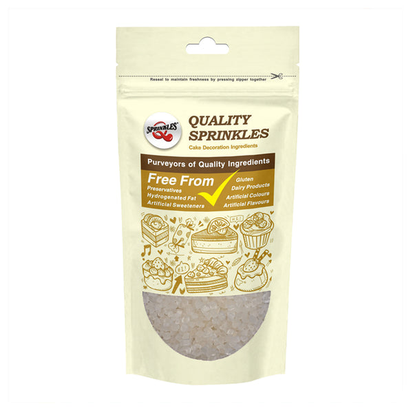 White Sparkling Sugar - Nuts Free Kosher Sprinkles Cake Decorations