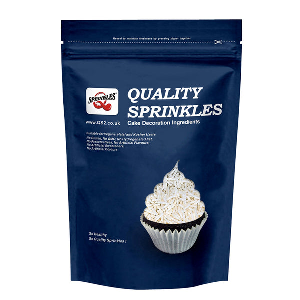 White Jimmies - Gluten Free Soya Free No Nut Sprinkles Cake Decoration