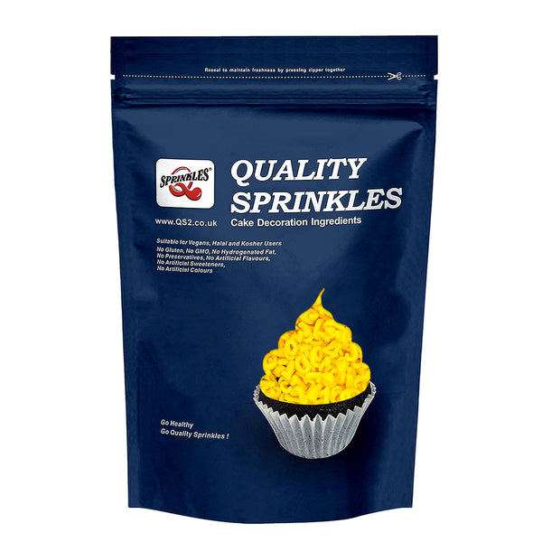 Yellow Confetti Number - Kosher Certified Nuts Free Sprinkles For Cake