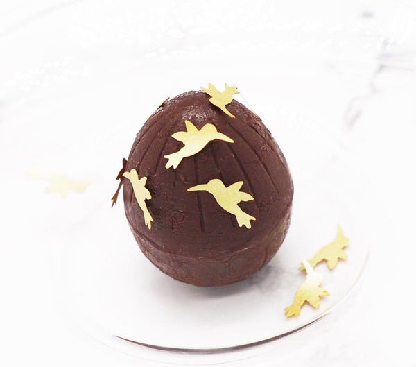 Yellow Glitter Hummingbirds - Gluten Free Halal Certified Edible Decor