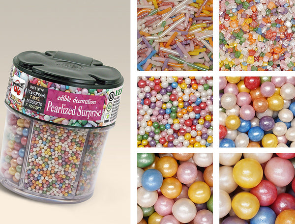 Pearlized Rainbow 6 in 1 shaker - Gluten Free Nuts Free Sprinkles