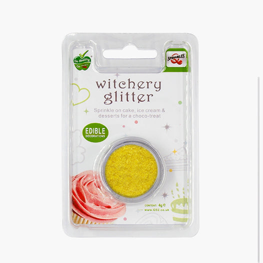 Yellow Witchery Glitter - Nut Free Kosher Certified Edible Decoration