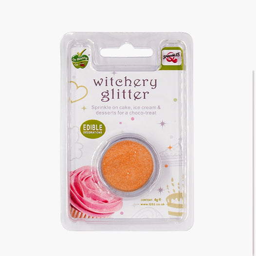 Orange Witchery Glitter - Natural Ingredients Vegan Edible Decoration