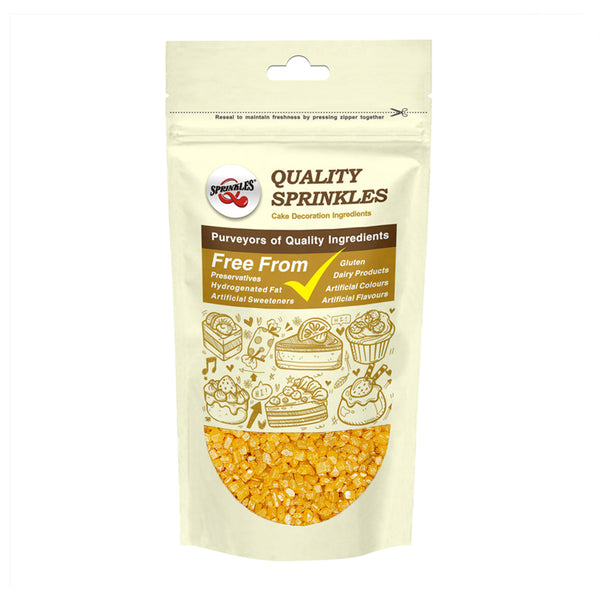 Gold Sparkling Sugar - Natural Ingredients Sprinkles Cake Decoration