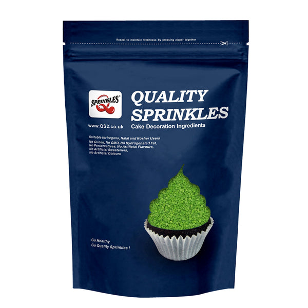 Green Sugar Crystals - Dairy Free Nut Free Vegan Sprinkles For Cakes