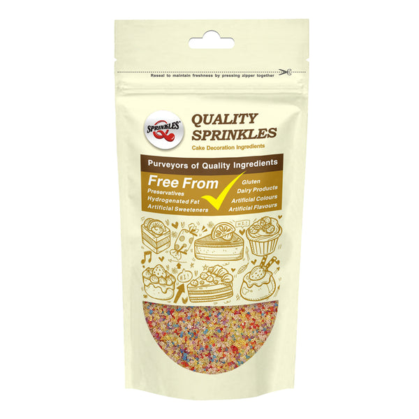 Rainbow Sugar Crystals - Dairy Free Clean Label Sprinkles For Cake