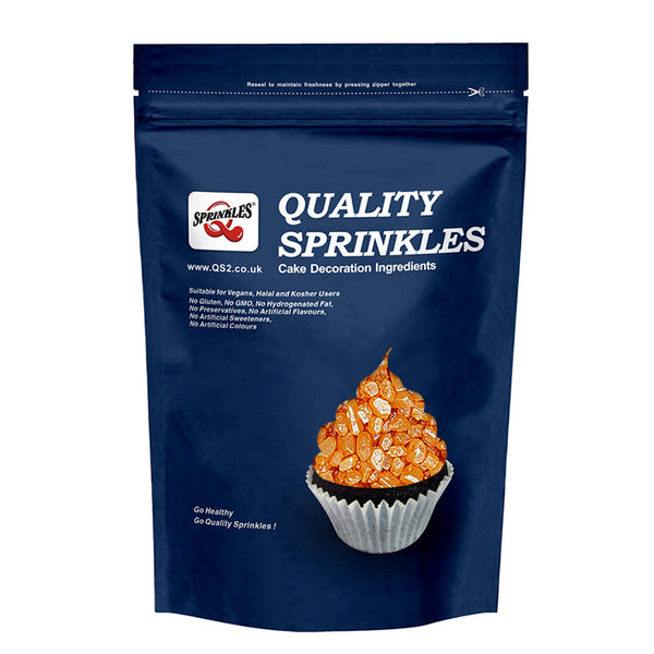 Shimmer Orange Sugar Rocs - Dairy Free Kosher Certified Sprinkles