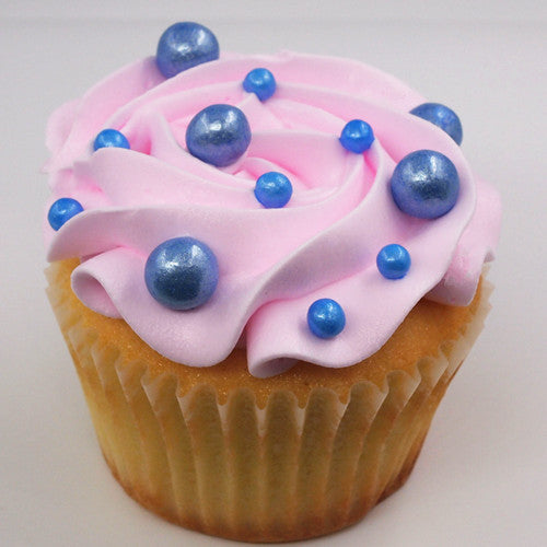 Shimmer Blue 4mm Pearls - Gluten Free Clean Label Sprinkles For Cakes