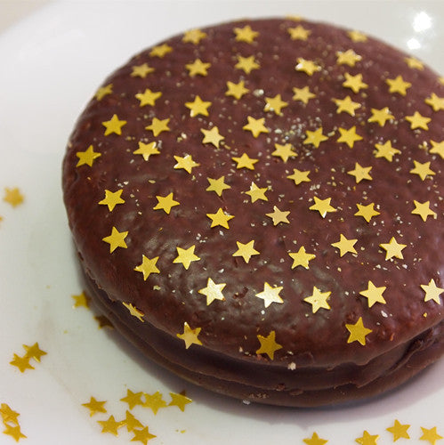 Gold Glitter Stars - Dairy Free Clean Label Vegan Edible Decoration