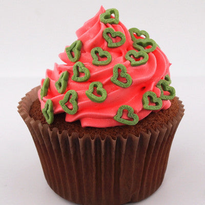 Green Confetti Angel Heart - Nuts Free Kosher Sprinkles For Cakes