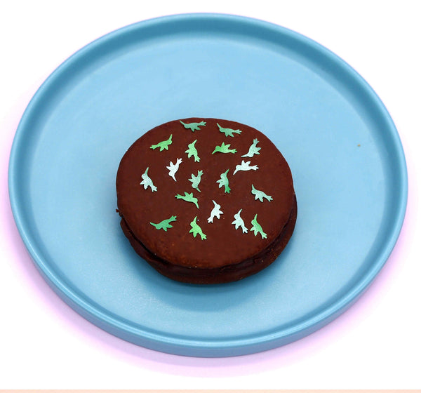 Green Glitter Hummingbirds - No Nuts Halal Certified Edible Decoration