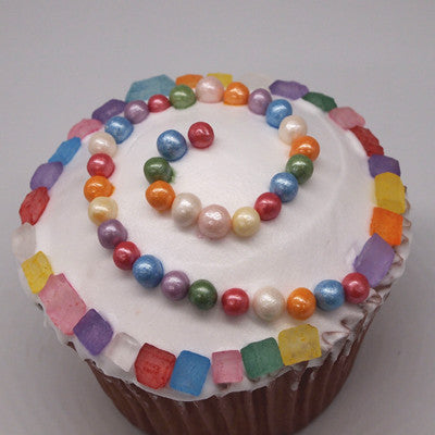 Shimmer Rainbow 4mm Pearls - Nut Free Soy Free Vegan Sprinkles 4 Cake