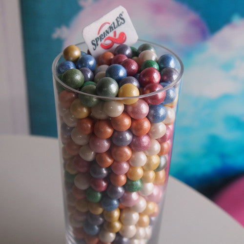 Shimmer Rainbow 6mm Pearls - Nuts Free Natural Ingredients Sprinkles