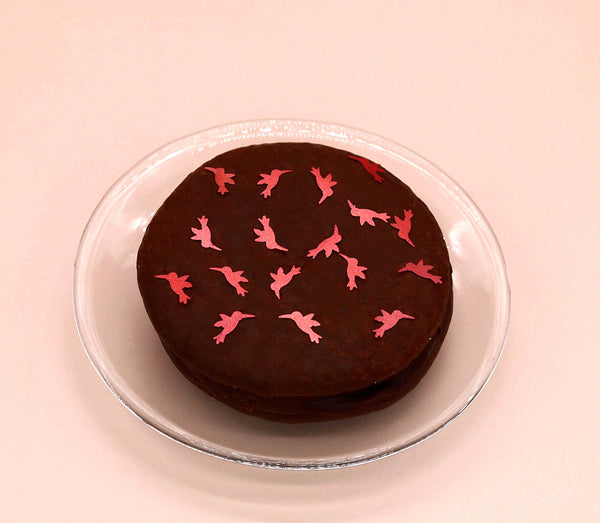 Red Glitter Hummingbirds - Natural Ingredient No Nut Edible Decoration