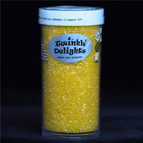 Shimmer Yellow Sugar Crystals - Dairy Free Halal Certified  Sprinkles