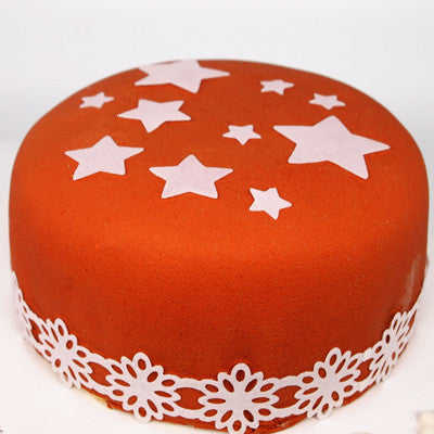 Precut White Edible Wafer Star - Dairy Free Vegan Cake Decoration